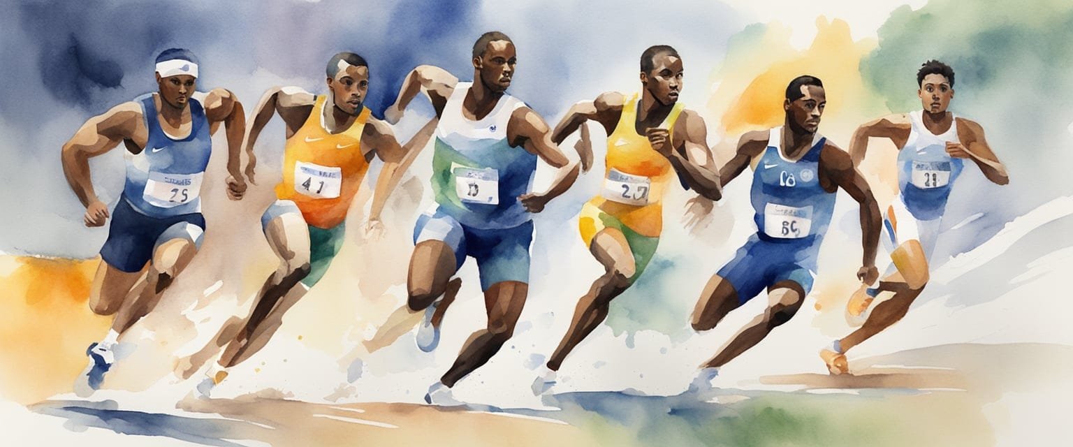 Athletes from around the world compete in various Olympic sports, showcasing the spirit of global participation in athletics