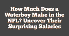How Much Does A Waterboy Make In The NFL? Uncover Their Surprising Salaries